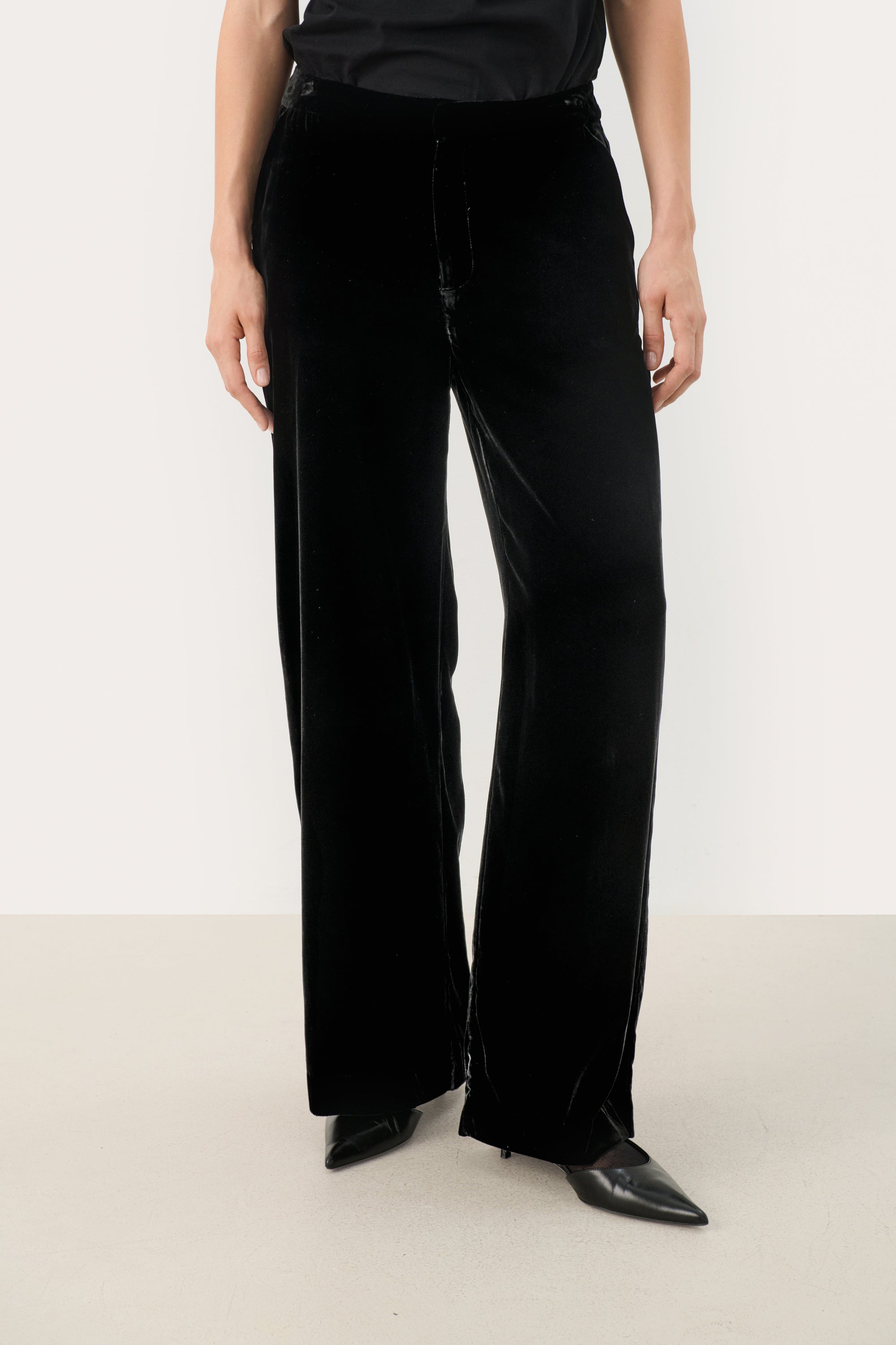 Part Two Ninnea Velvet Trouser  30309039  Black