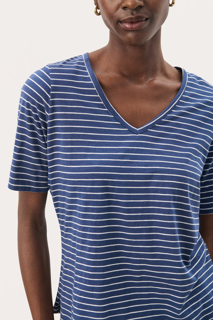 Part Two Curlia Short Sleeve Tee  30309536  Oceana Eggnog Stripe