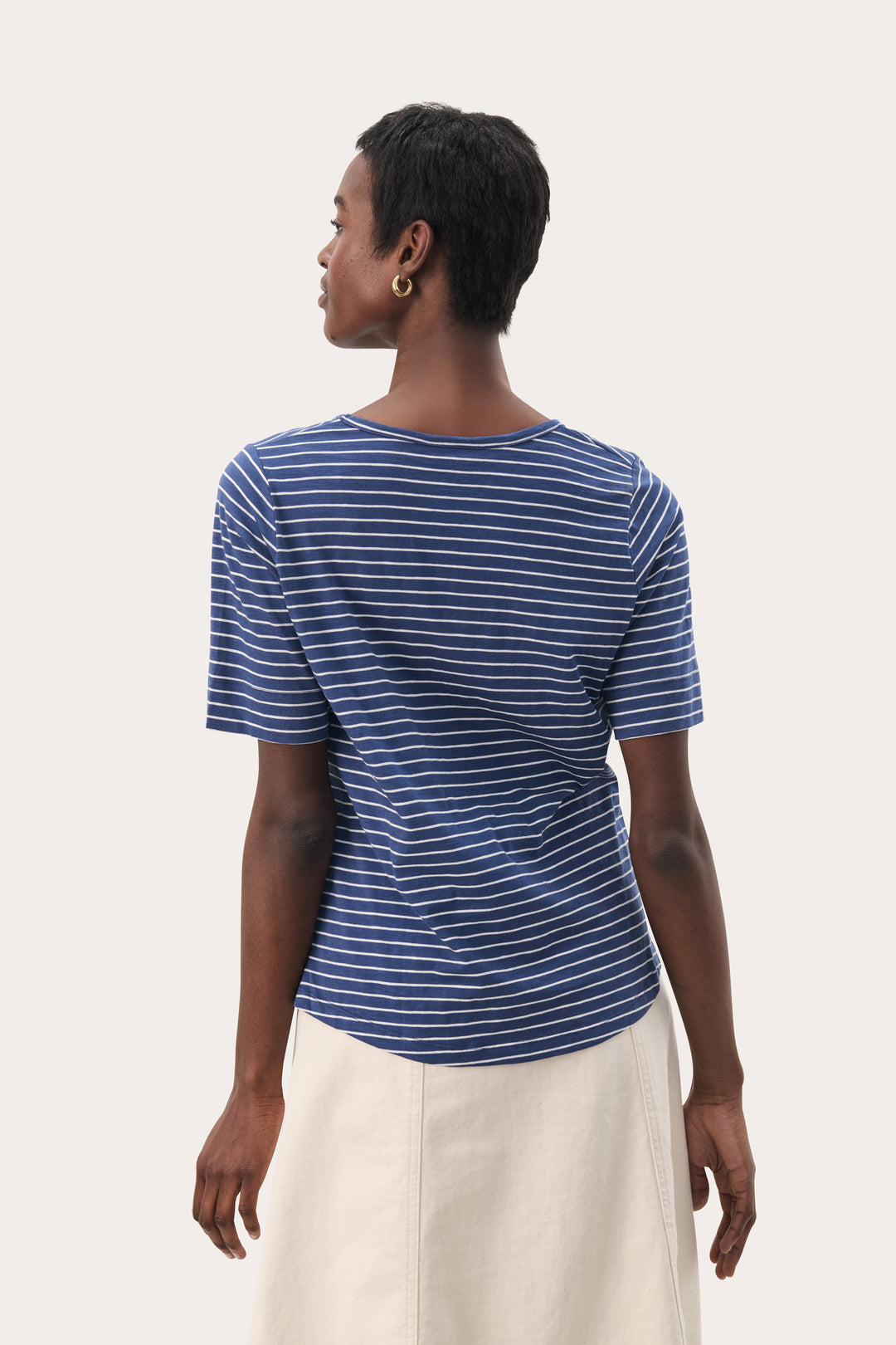 Part Two Curlia Short Sleeve Tee  30309536  Oceana Eggnog Stripe