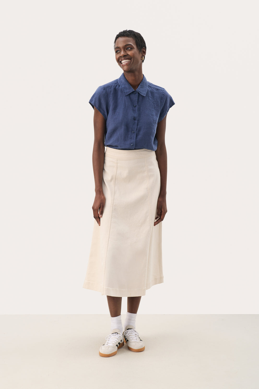 Part Two Rachida Skirt  30309597  Natural Nepse Denim