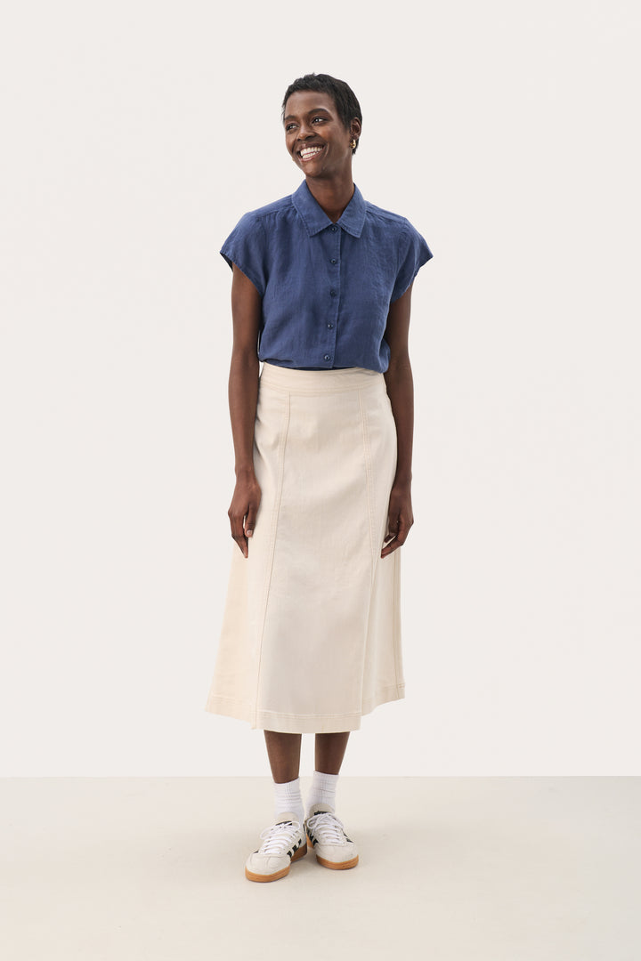 Part Two Rachida Skirt  30309597  Natural Nepse Denim