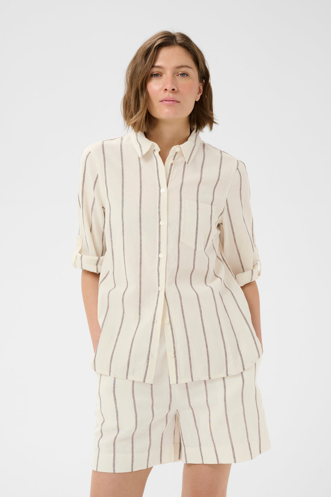 Part Two Cindie Shirt  30309770  Neutral Stripe