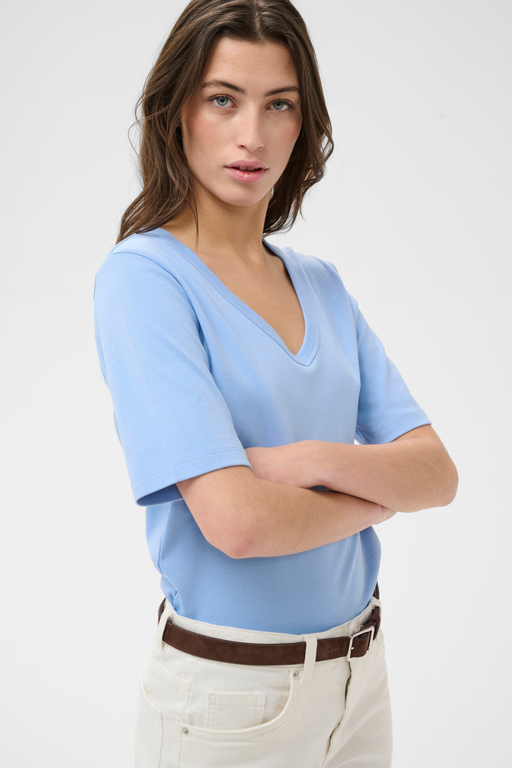 Part Two Ratansa V-Neck 30309871 Hyrdrangea