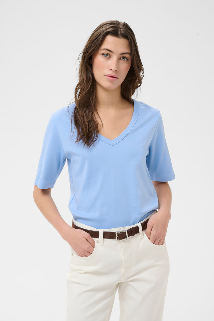 Part Two Ratansa V-Neck 30309871 Hyrdrangea