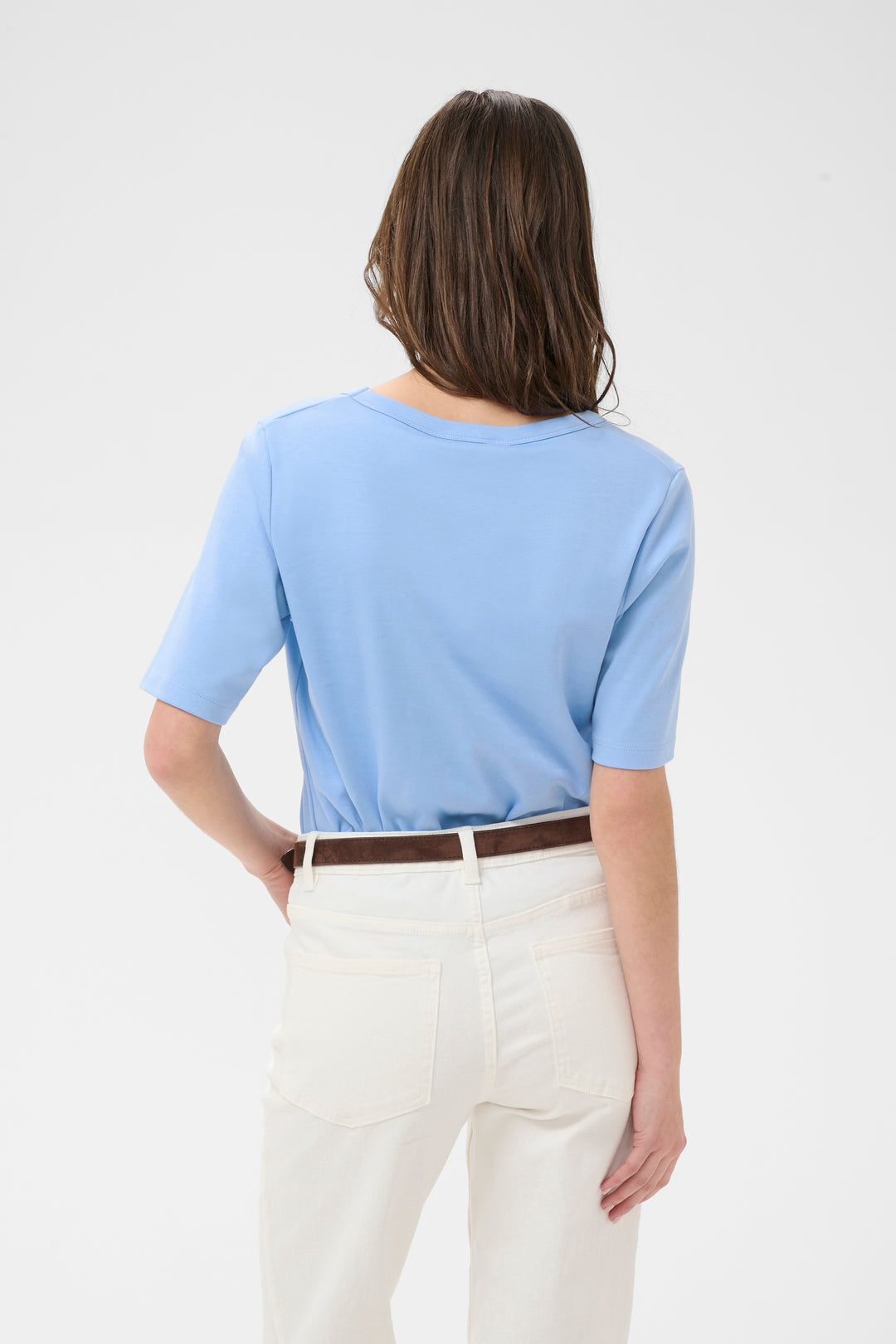 Part Two Ratansa V-Neck 30309871 Hyrdrangea