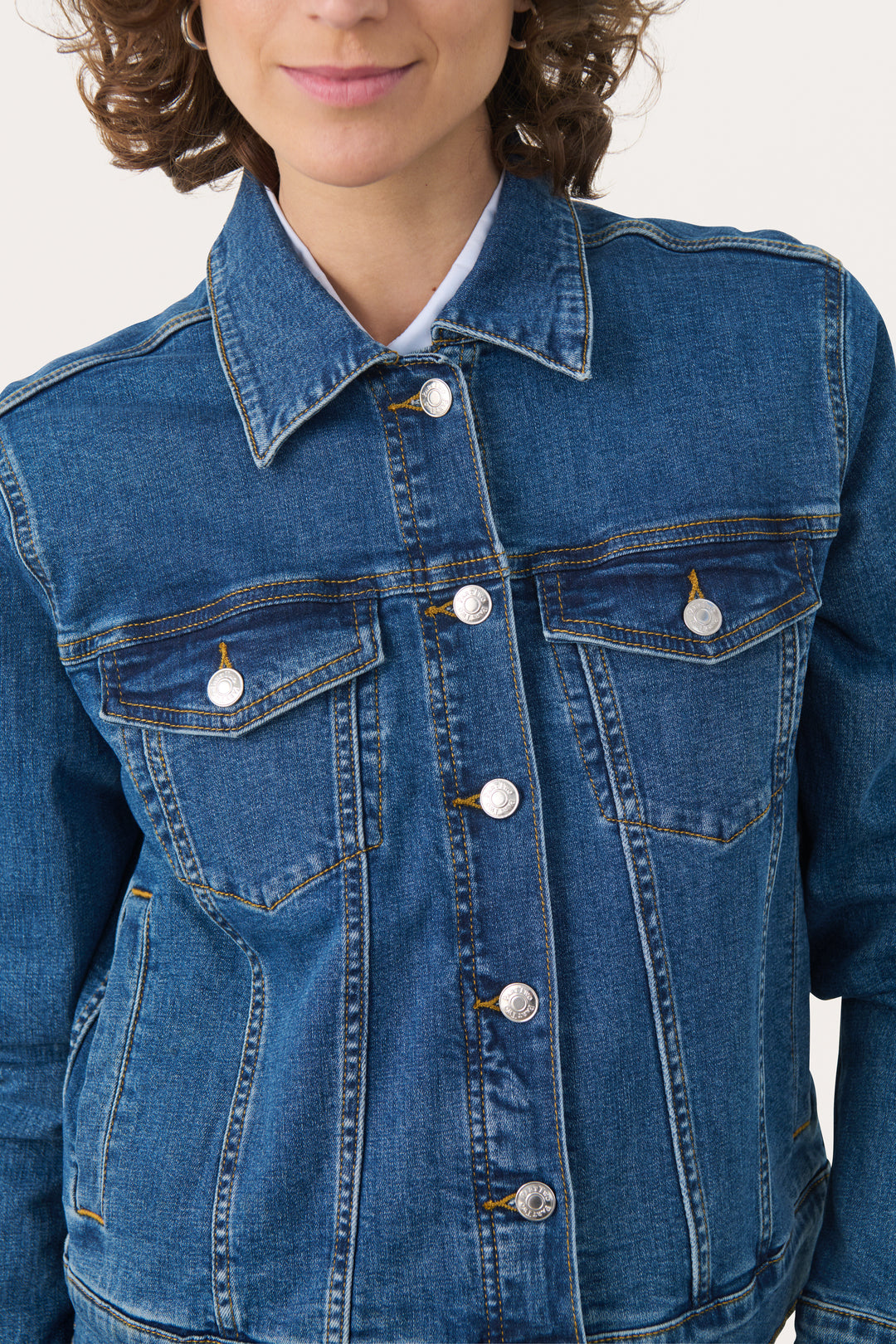 Part Two Nicholia Denim Jacket  30309883  Medium Dark Blue