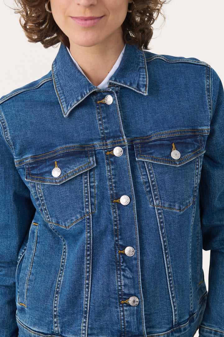 Part Two Nicholia Denim Jacket  30309883  Medium Dark Blue