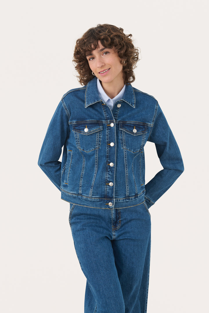 Part Two Nicholia Denim Jacket  30309883  Medium Dark Blue