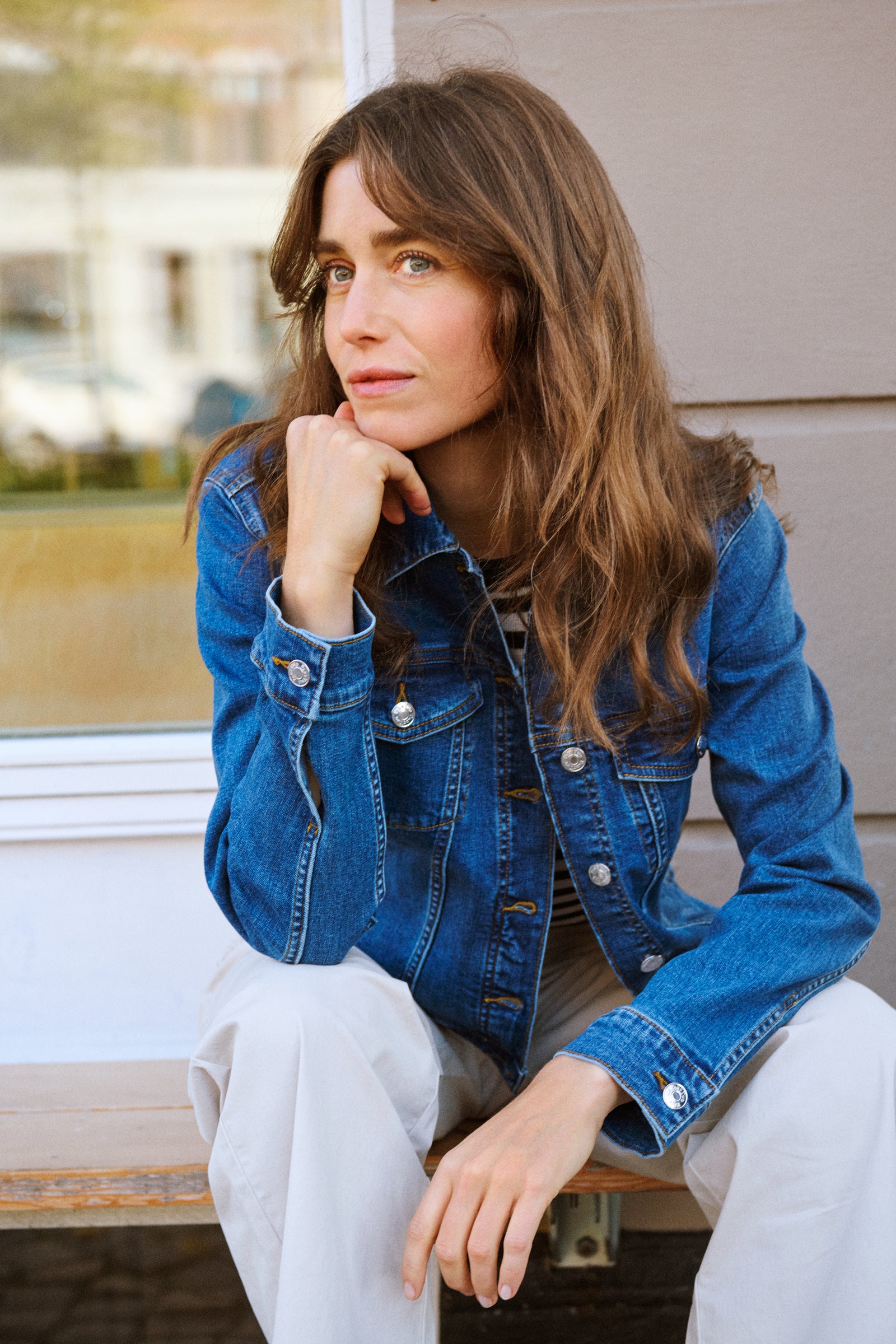 Part Two Nicholia Denim Jacket  30309883  Medium Dark Blue