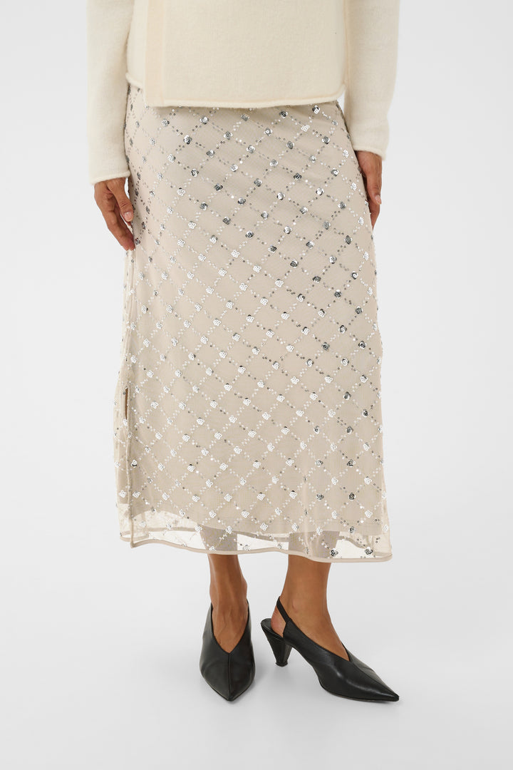 Part Two Vivika Skirt 30310197 Grey Metallic