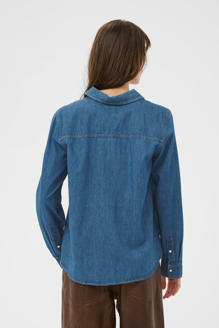 Part Two Alvine Blouse 30310379 Medium Blue Denim