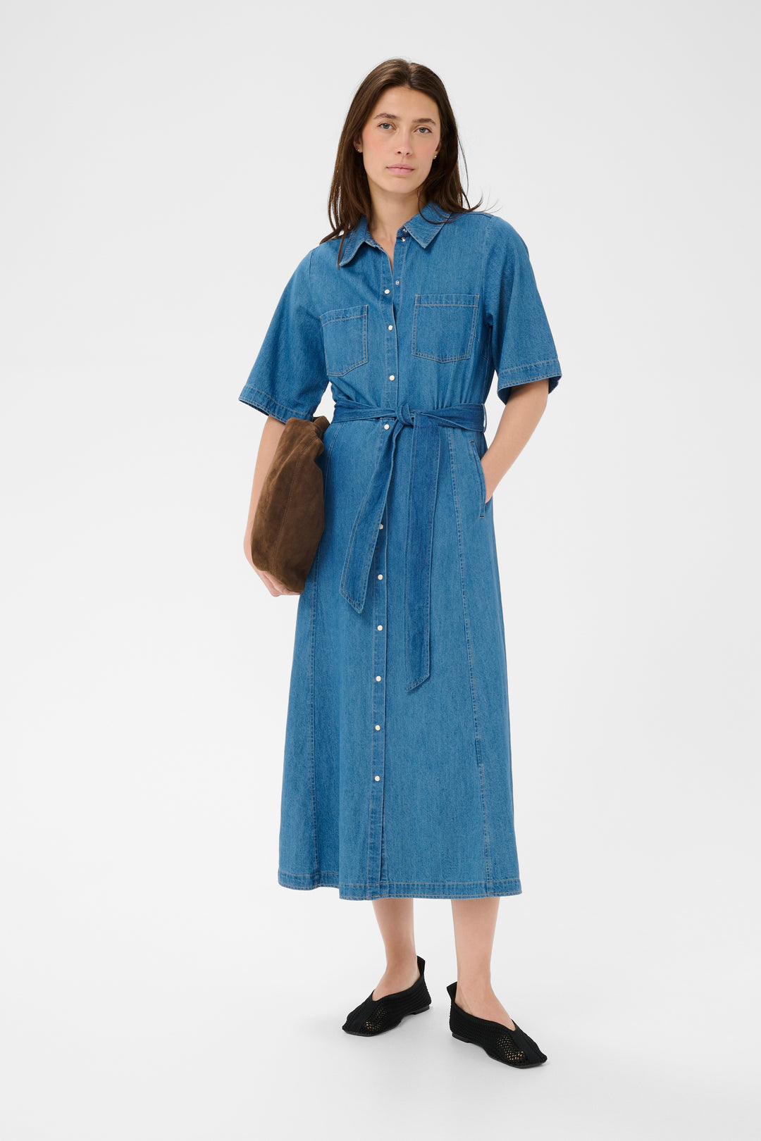 Part Two Ama Dress 30310380 Medium Blue Denim
