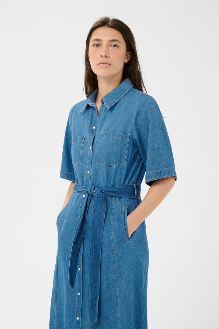 Part Two Ama Dress 30310380 Medium Blue Denim