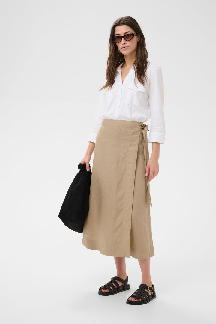 Part Two Arbella Skirt  30310404  Silver Mink