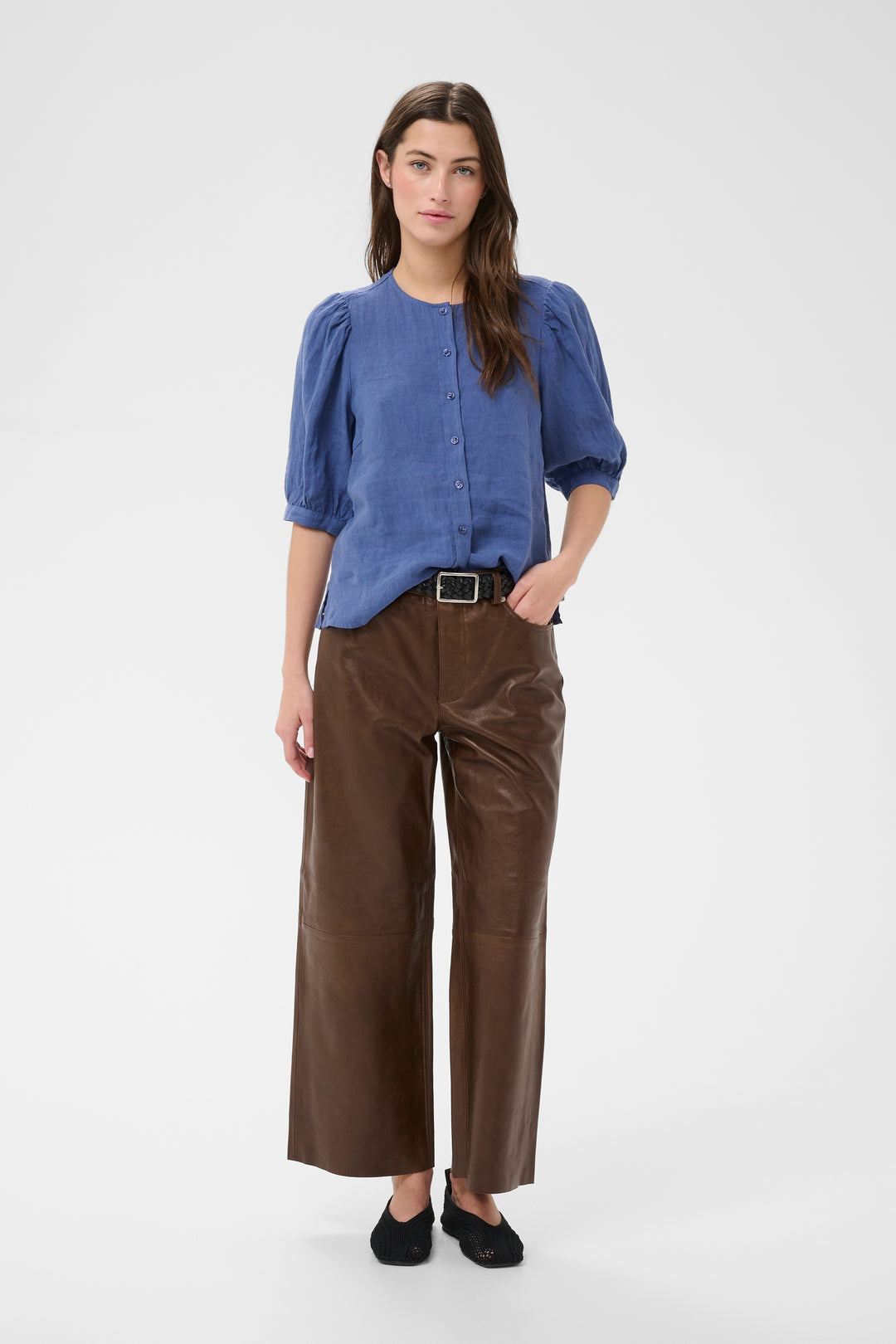 Part Two Azra Shirt  30310416  Blue Indigo