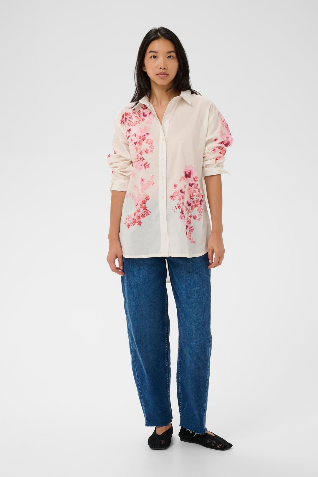 Part Two Aleia Shirt  30310426  Pink Shadow Flower Print