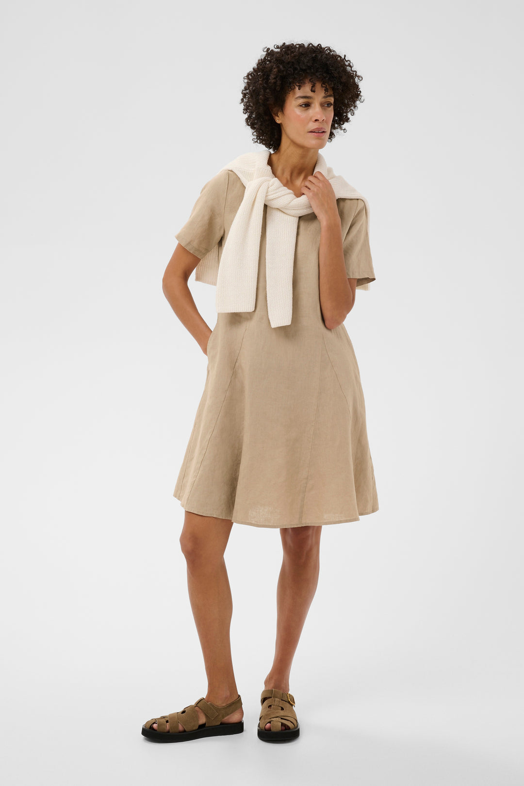 Part Two Aminasa Dress  30310476  Silver Mink
