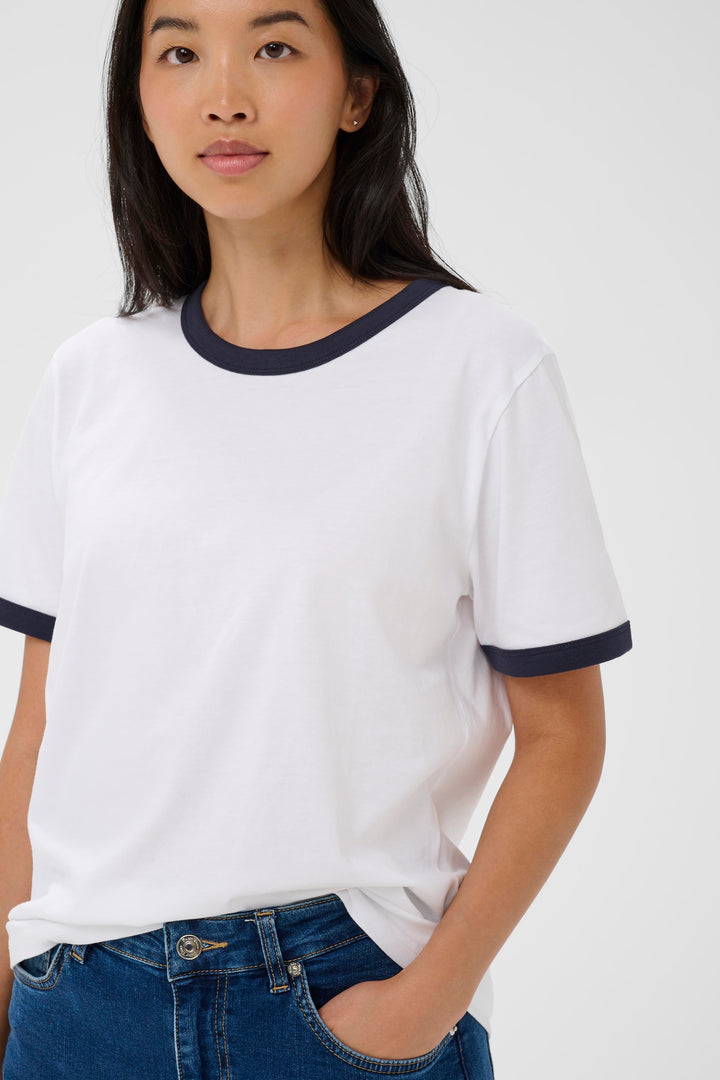 Part Two Angelita Tee  30310480  White/After Midnight