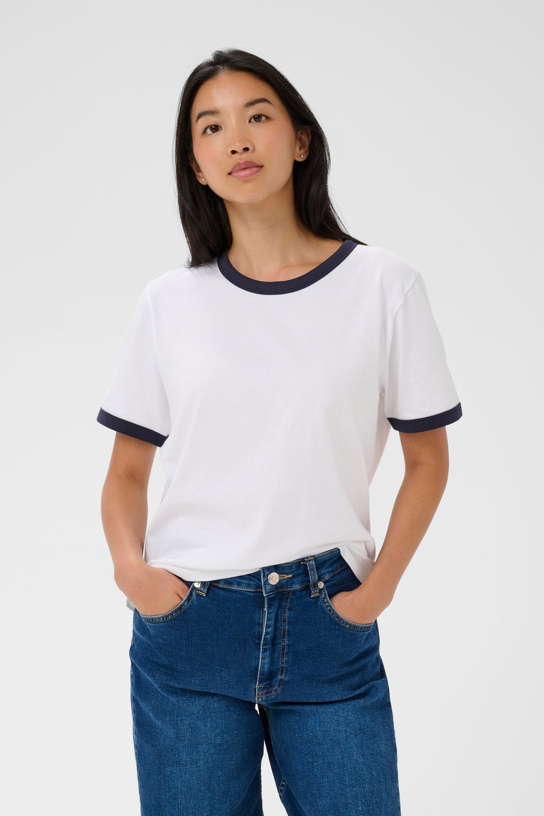 Part Two Angelita Tee  30310480  White/After Midnight
