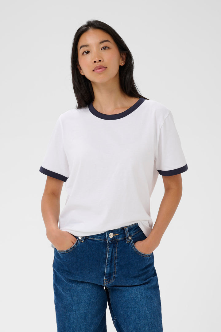 Part Two Angelita Tee  30310480  White/After Midnight