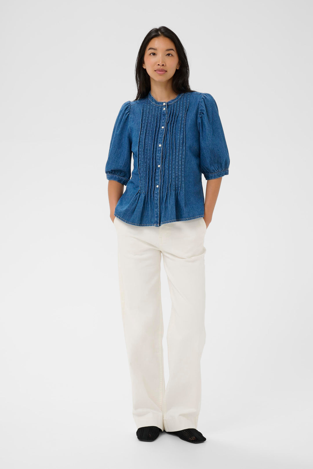 Part Two Alesia Top 30310483 Medium Denim Blue