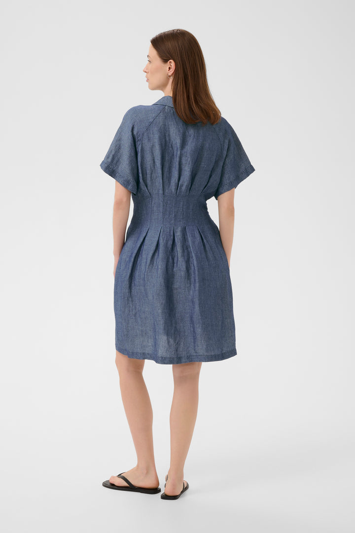 Part Two Betine Dress  30310517  Blue Chambray