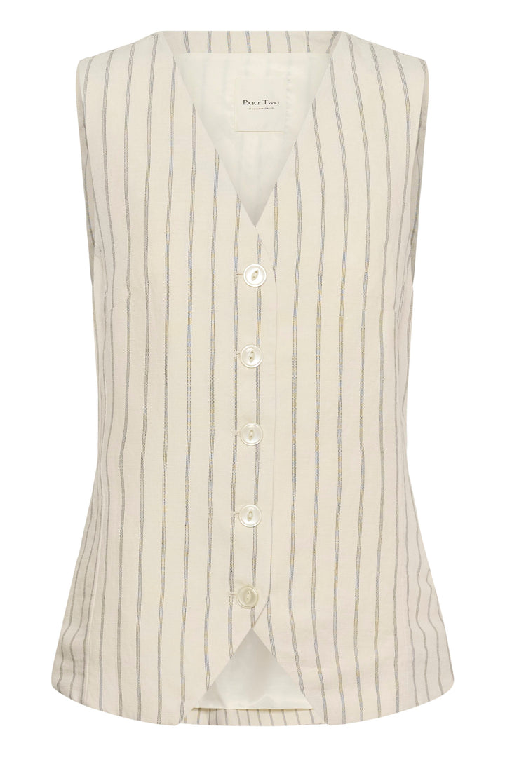 Part Two Binta Vest  30310520  Black Stripe