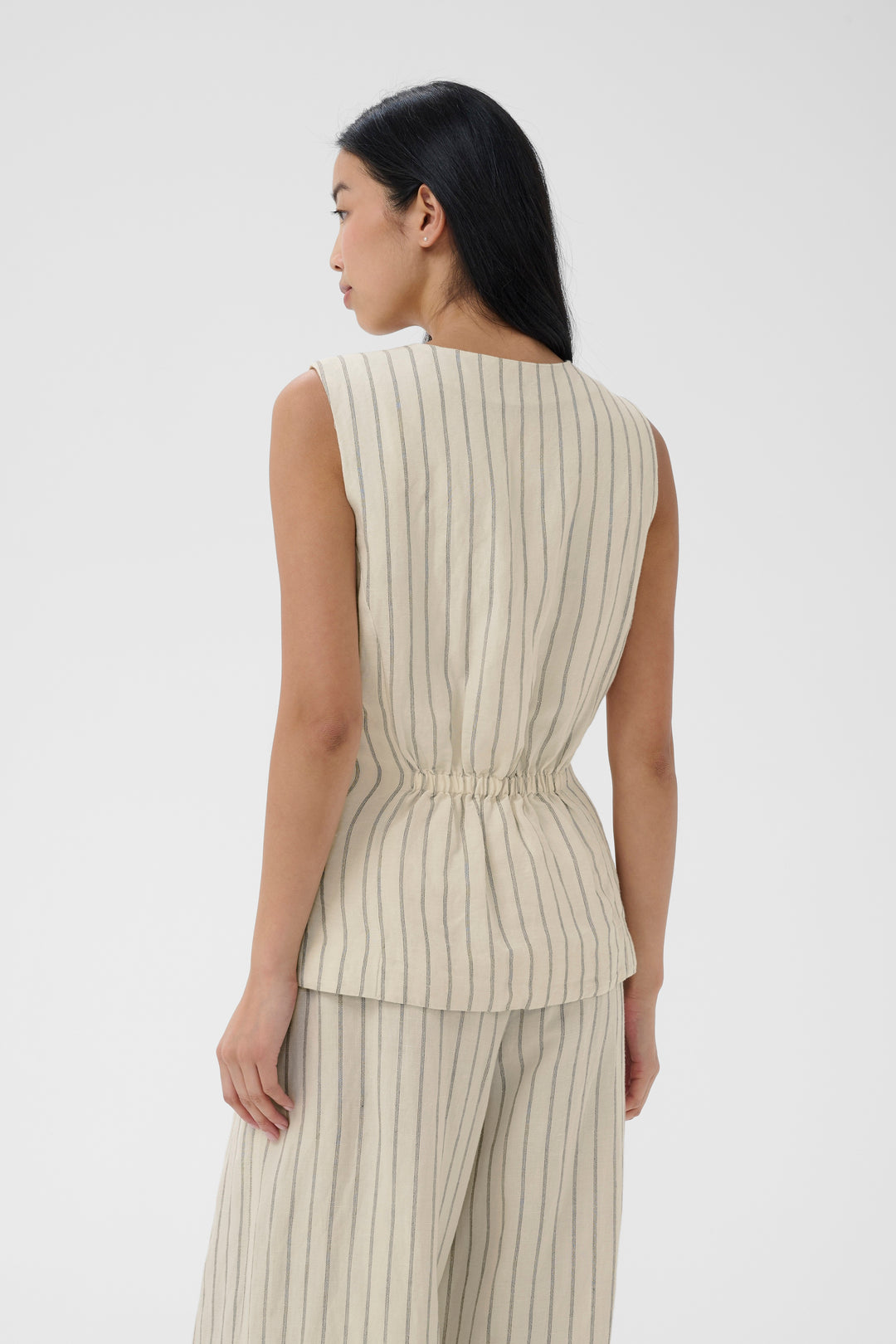 Part Two Binta Vest  30310520  Black Stripe