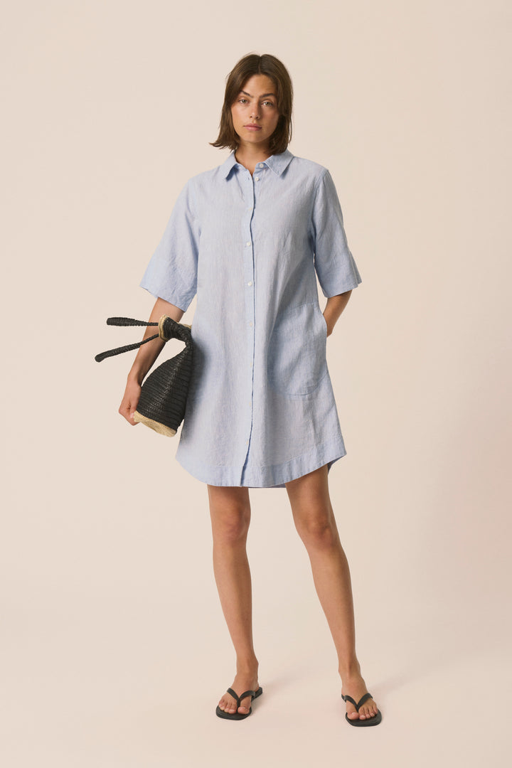 Part Two  Berrit Dress  30310539  Light Blue Chambray