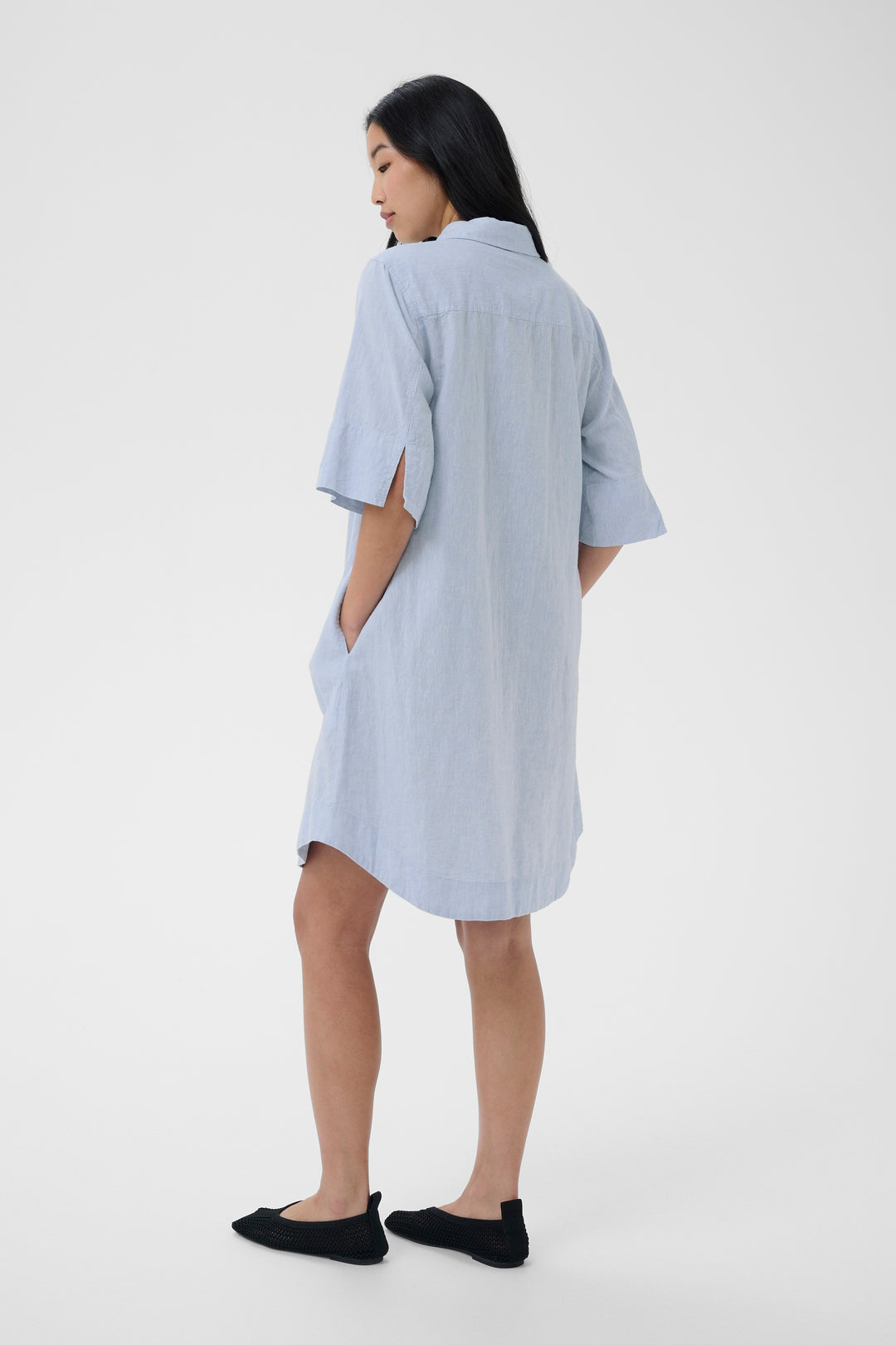 Part Two  Berrit Dress  30310539  Light Blue Chambray