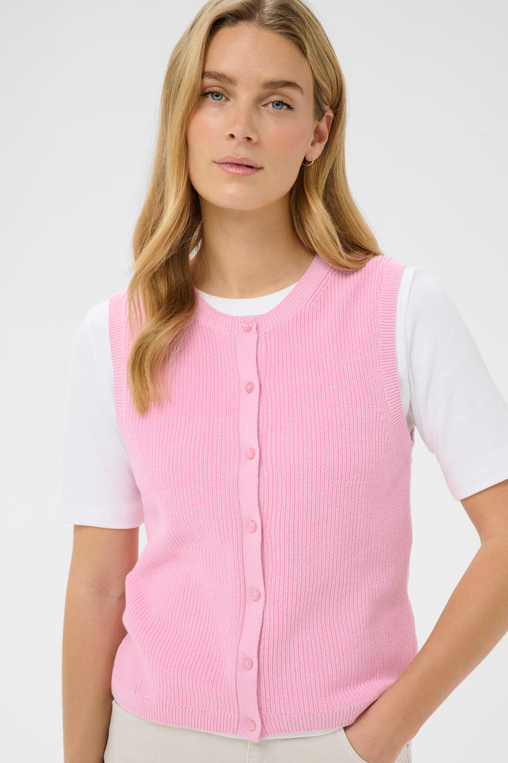 Part Two Gemma Knit Vest  30310605  Cameo Pink