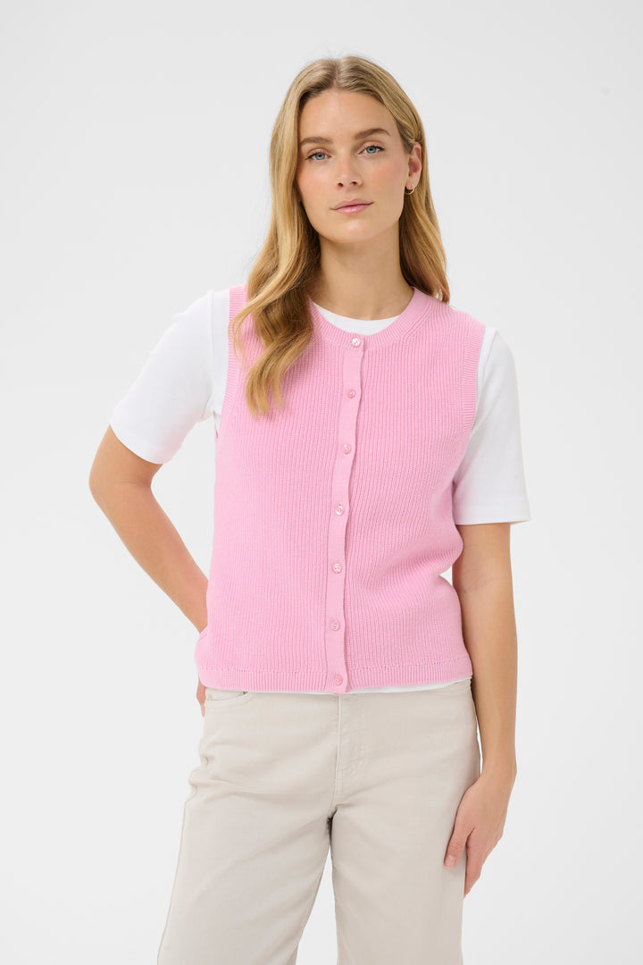 Part Two Gemma Knit Vest  30310605  Cameo Pink