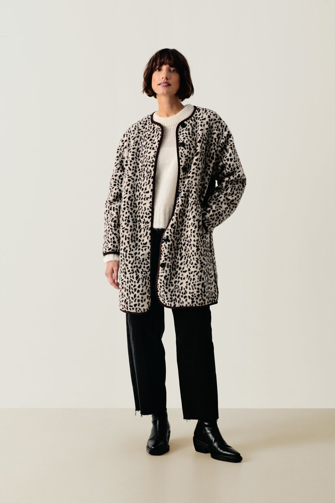 Part Two Catya Sweater Jacket  30310631  Neutral Spots