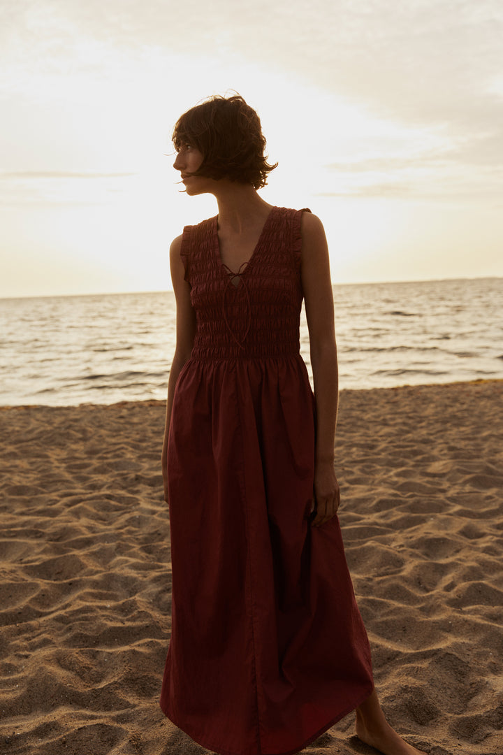 Part Two Borgnette Dress  30310655  Burnt Russet