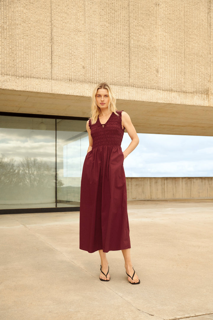 Part Two Borgnette Dress  30310655  Burnt Russet