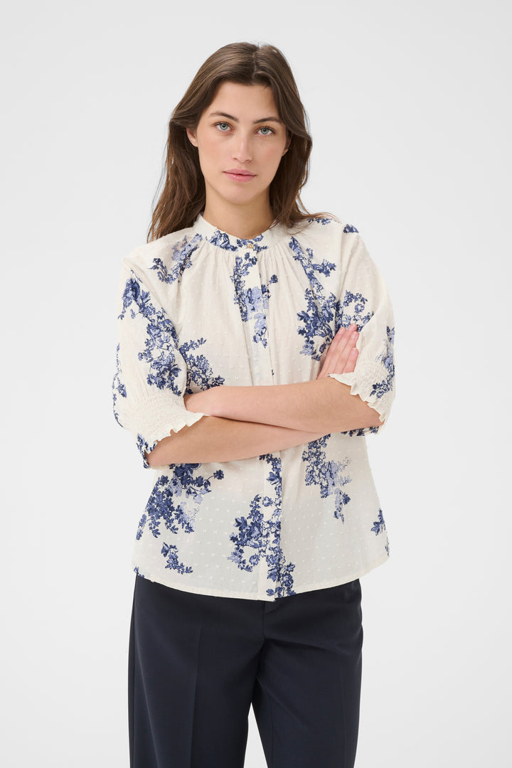Part Two Almeras Top  30310709  Blue Shadow Flower Pring