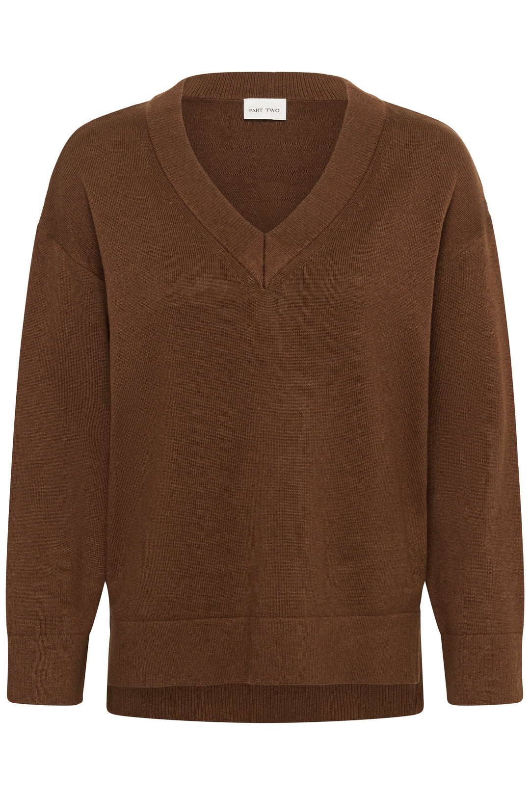 Part Two Charlin V-Neck Sweater  30310834  Downtown Brown