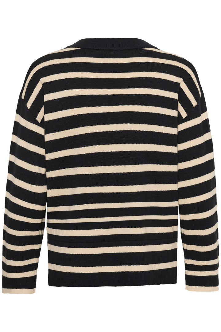Part Two Charlin V-Neck Sweater  30310834  Downtown Brown Stripe
