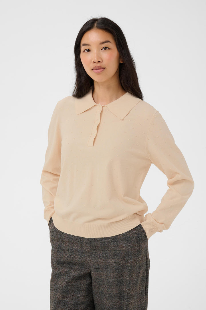 Part Two Channan Polo Pullover  30310838  Whitecap Grey