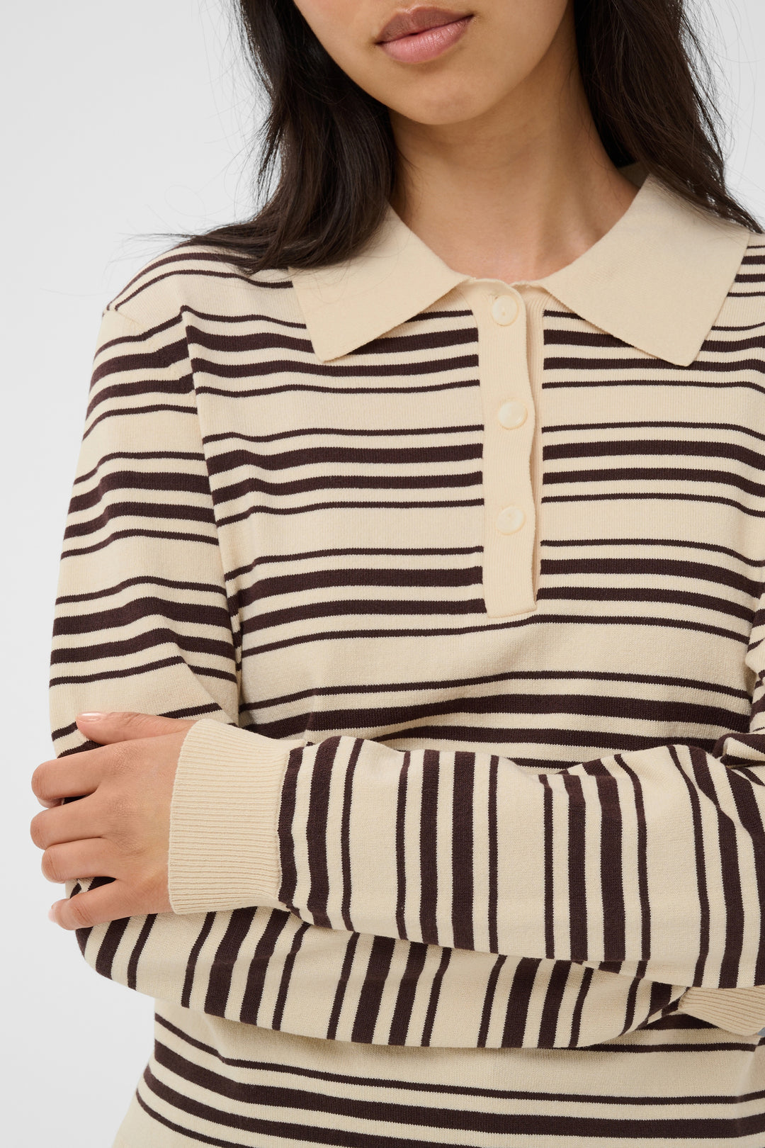 Part Two Channan Polo Pullover  30310838  Mole Stripe