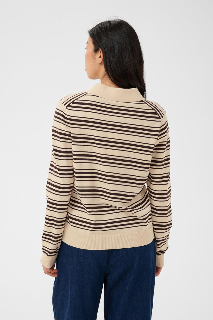 Part Two Channan Polo Pullover  30310838  Mole Stripe