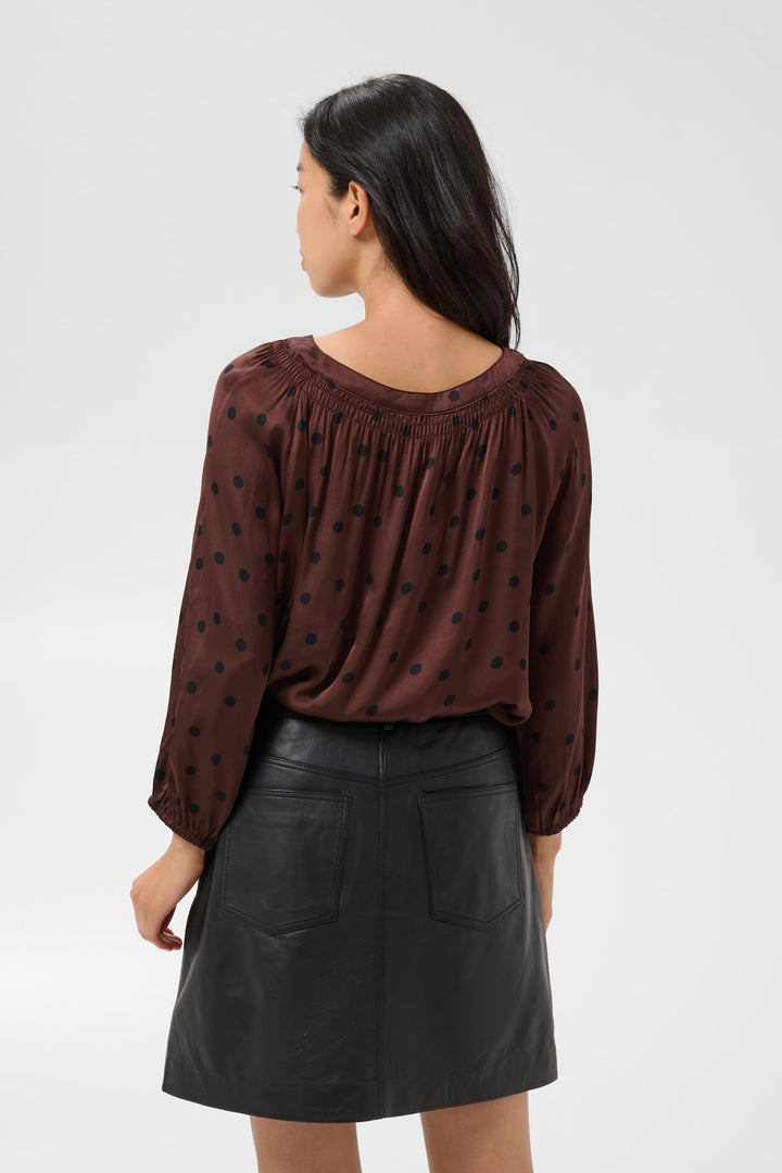 Part Two Catin Blouse  30311124  Brown Dot