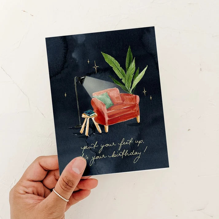 Almeida Birthday Card  3040  Put Your Feet Up