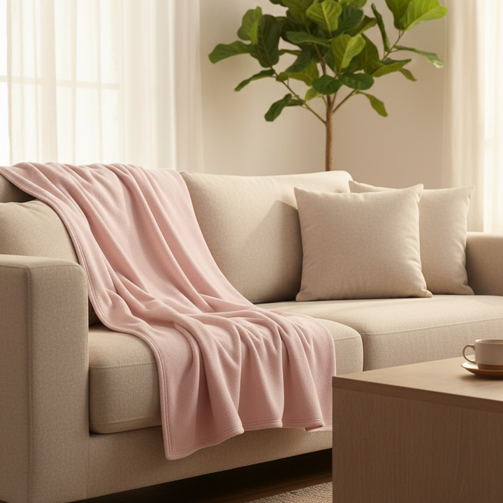 David Fussenegger Sylt Cotton Throw  31021140  Peach