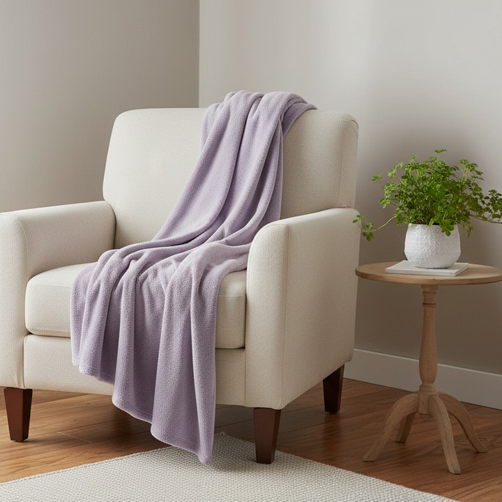 David Fussenegger Sylt Cotton Throw  31024140  Lavender