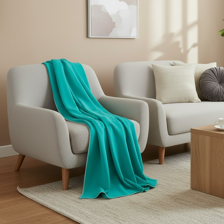 David Fussenegger Sylt Cotton Throw  31025240  Verde Mare