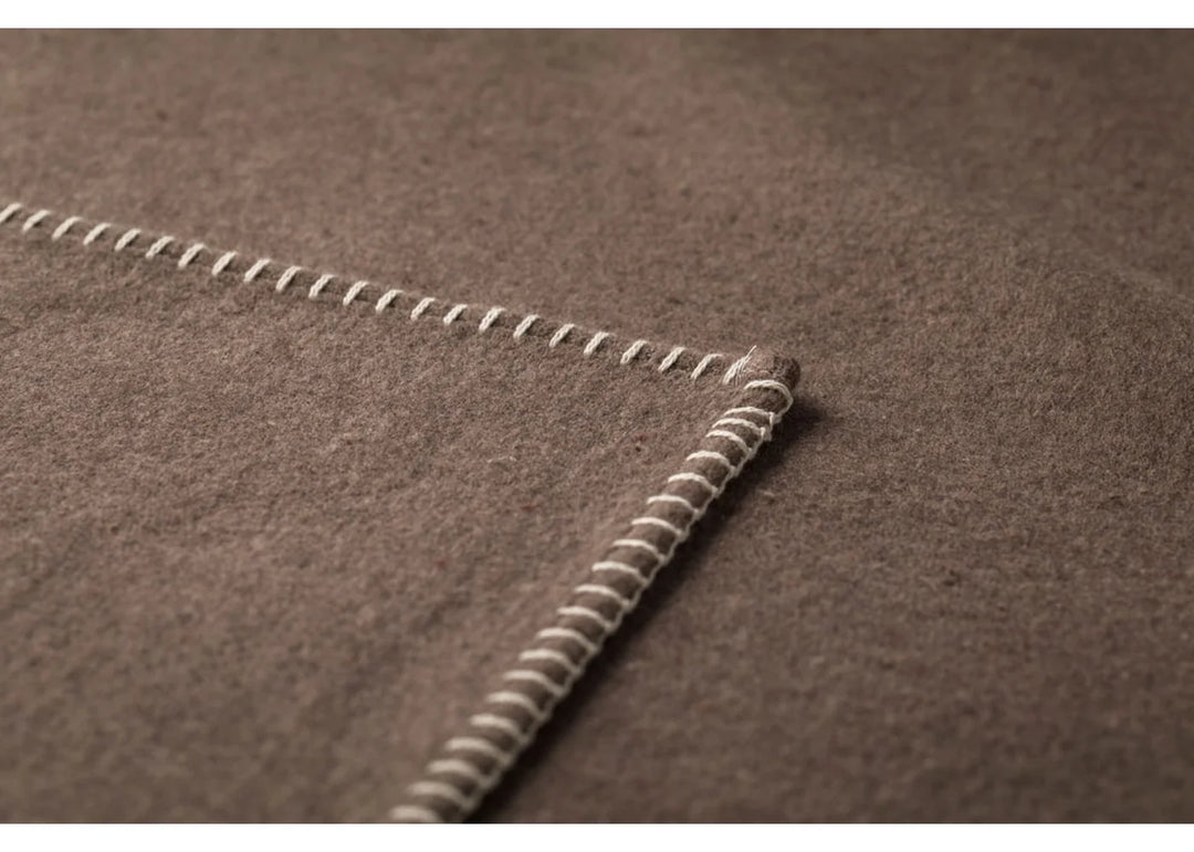 David Fussenegger Sylt Cotton Throw  31026540  Kaki Brown Solid