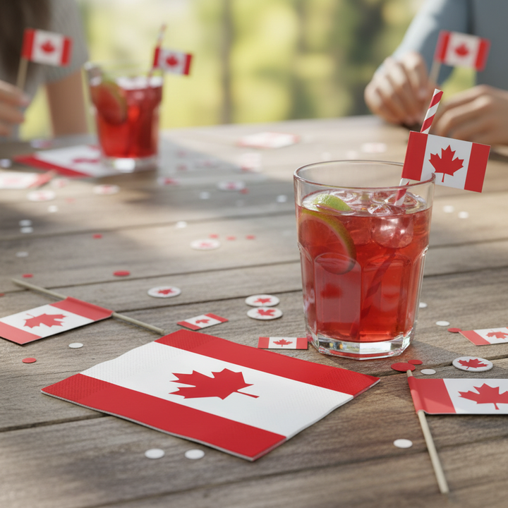 Paviot Canada Flag Cocktail Napkins