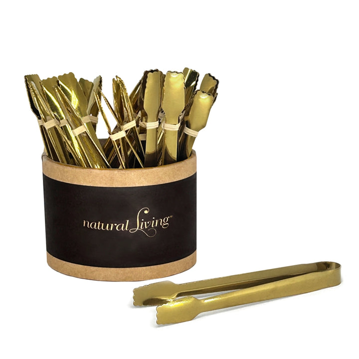 Danesco Small Serving Tongs  32517GCDU  Gold Finish