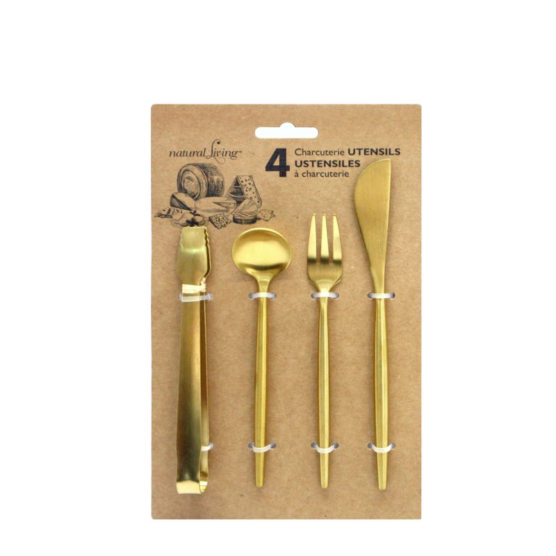 Danesco Charcuterie Utensils  325190 GD  Gold Finish